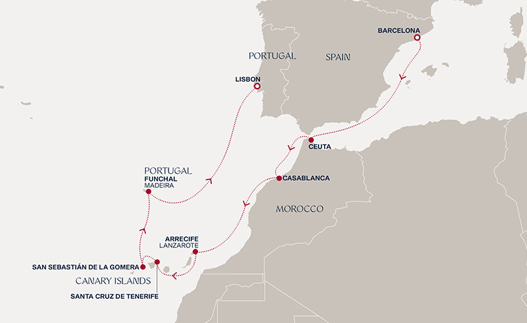 Itinerary map