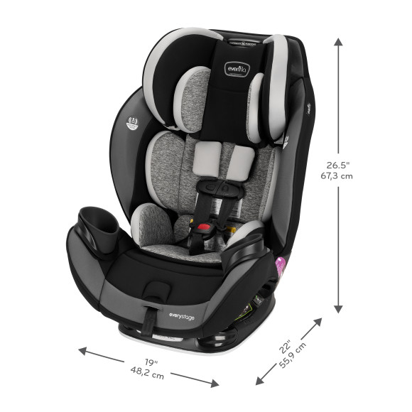EveryStage DLX All-In-One Convertible Car Seat with Easy Click Install Specifications