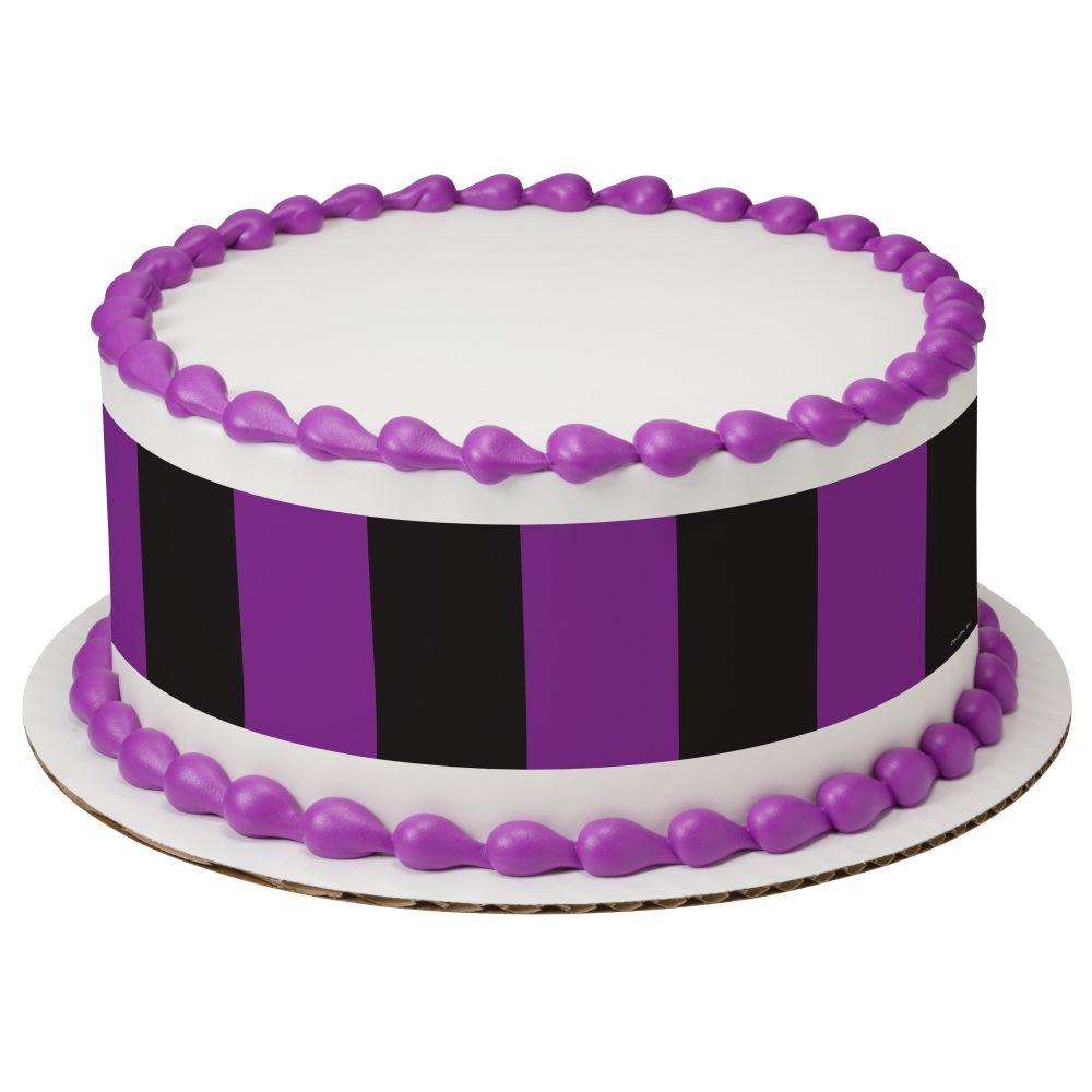 Image Cake Purple and Black Bold