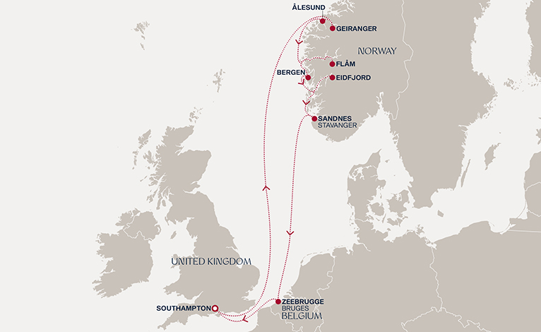 Itinerary map