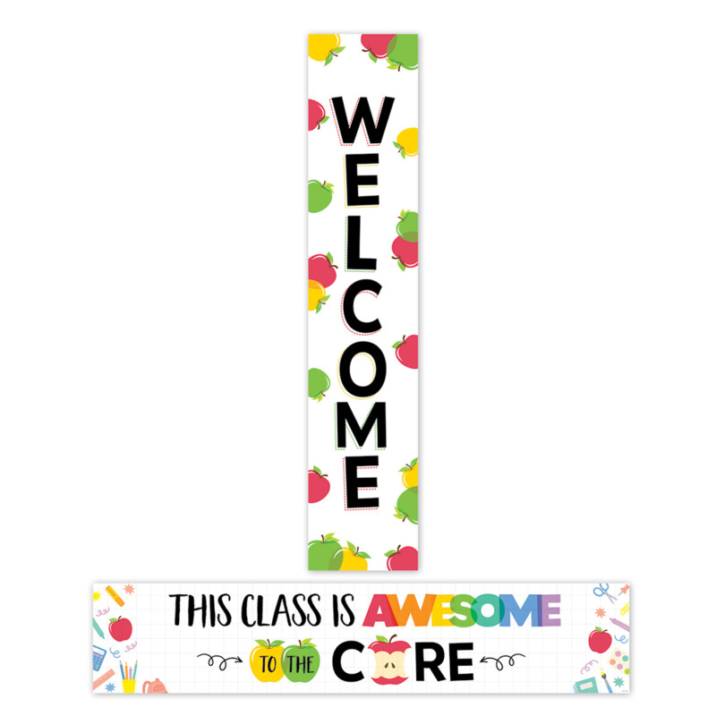 Apple Time Welcome 2-Sided Banner, 8" x 39"