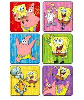 Sticker Disney® 75 per Unit SpongeBob Square Pants 2-1/2 X 2-1/2 Inch