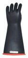 Electrical Insulating Gloves with Straight Cuff Natural Rubber 7500V ac/11250V dc Class 1 Size 9.5 Black/Red 14 in. L
