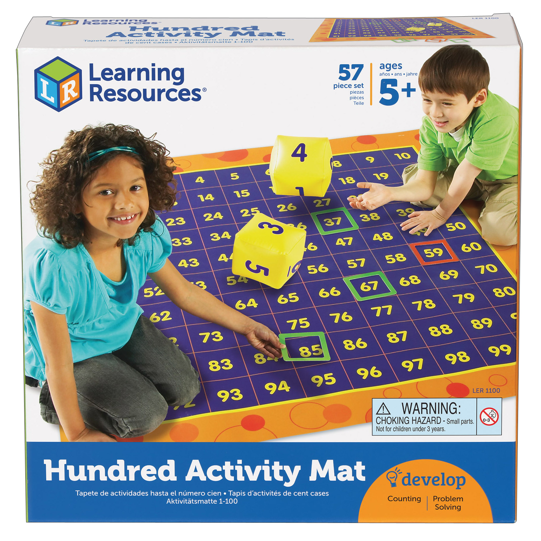 Learning Resources Hip Hoppin’ Hundred Mat