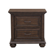 Paneled Wooden 2 Drawer Nightstand - S094-050