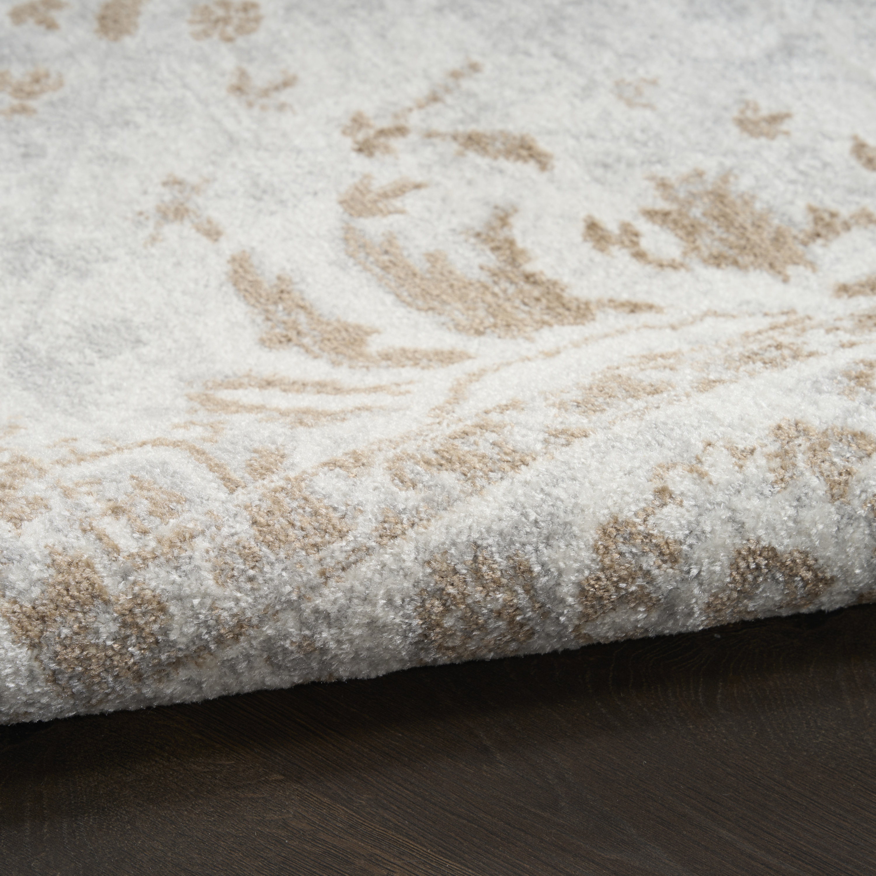 Nourison Astra Machine Washable 4' x 6' Grey Vintage Indoor Rug