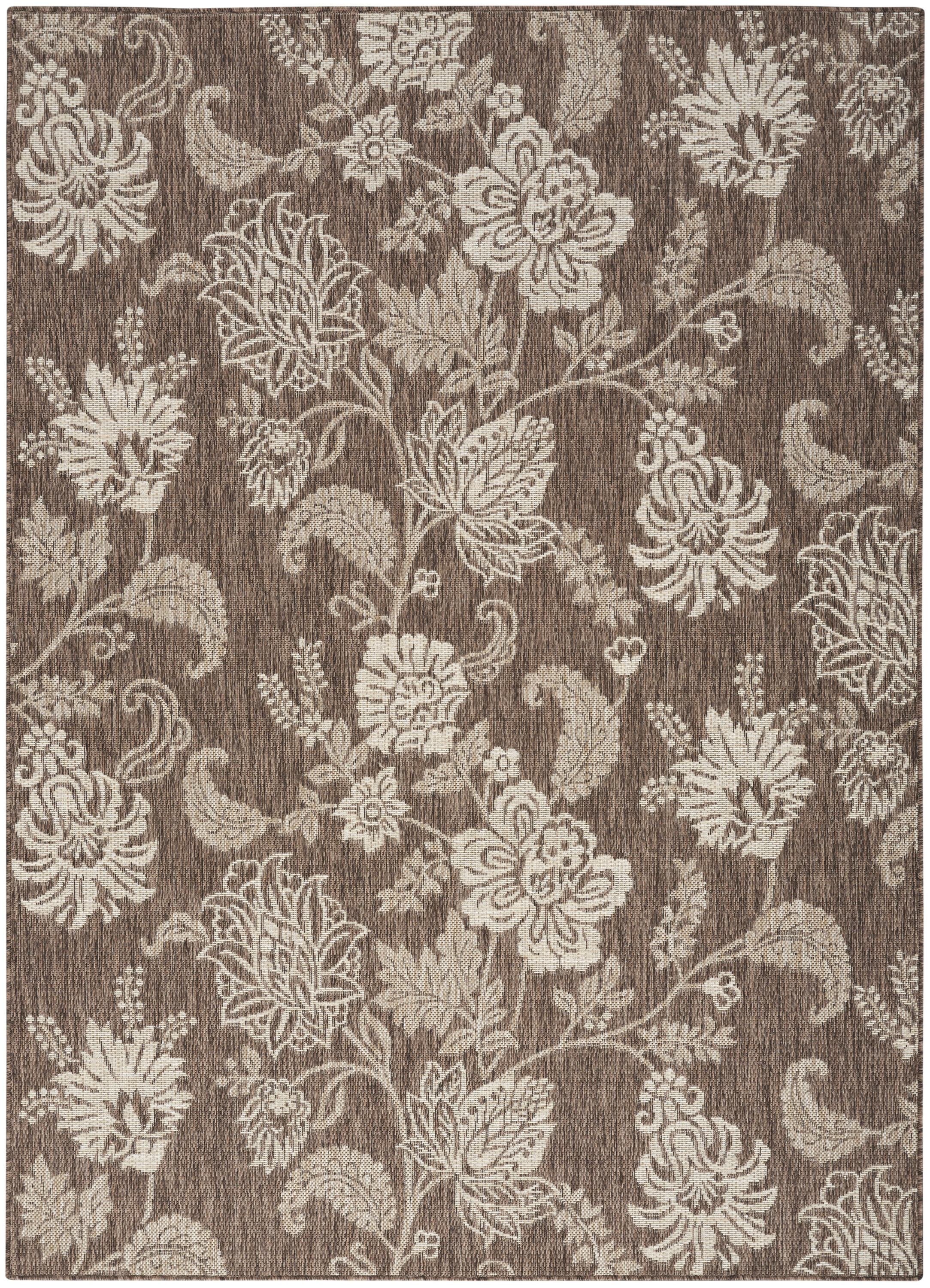 Nourison Garden Oasis 4' x 6' Mocha Tropical Rug