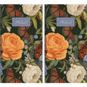 2027-2028 Vintage Blooms Small Monthly Pocket Planner, 2 Pack
