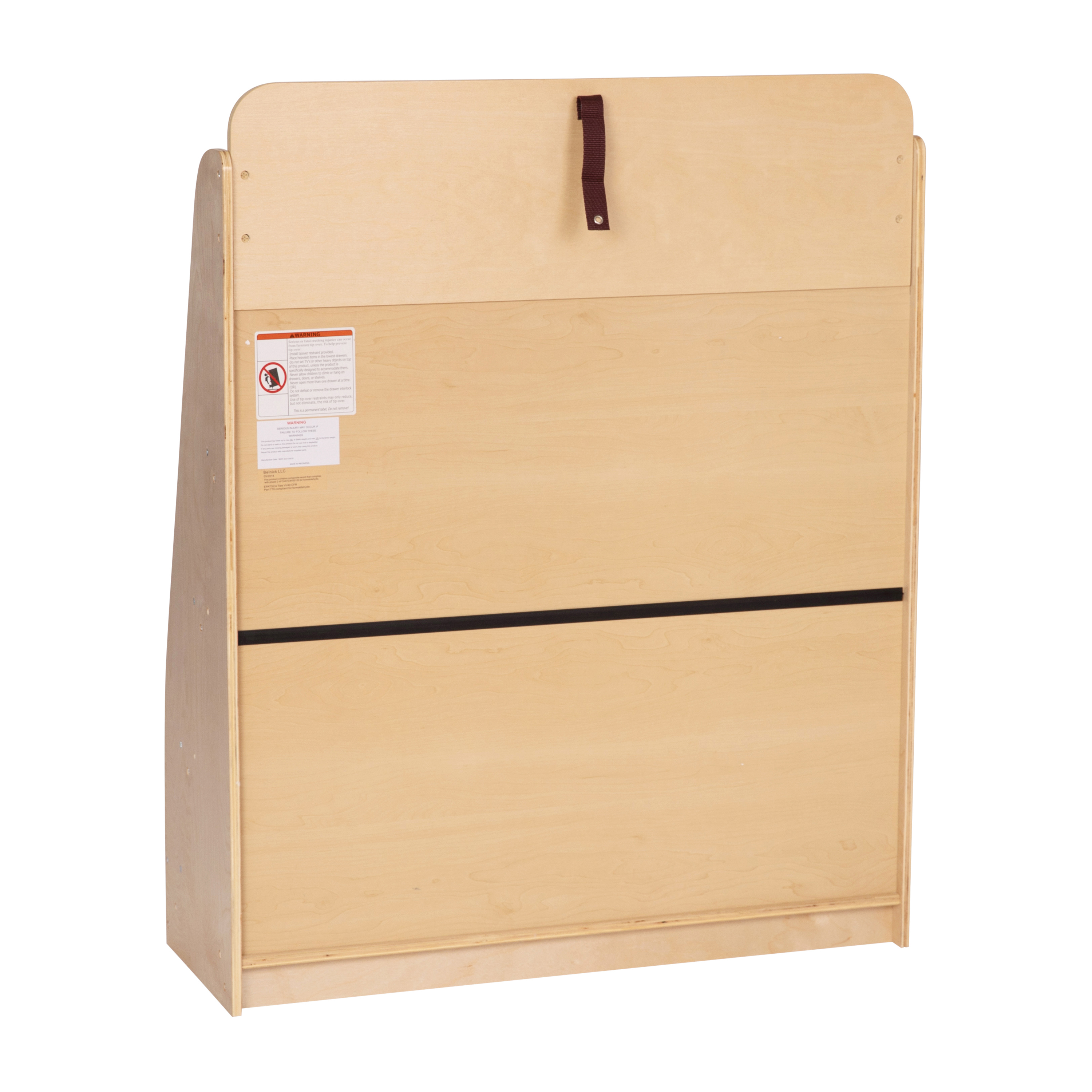 Estante de almacenamiento de libros de madera natural para niños con 4 listones de almacenamiento y apto para niños... - Imagen 9 de 12