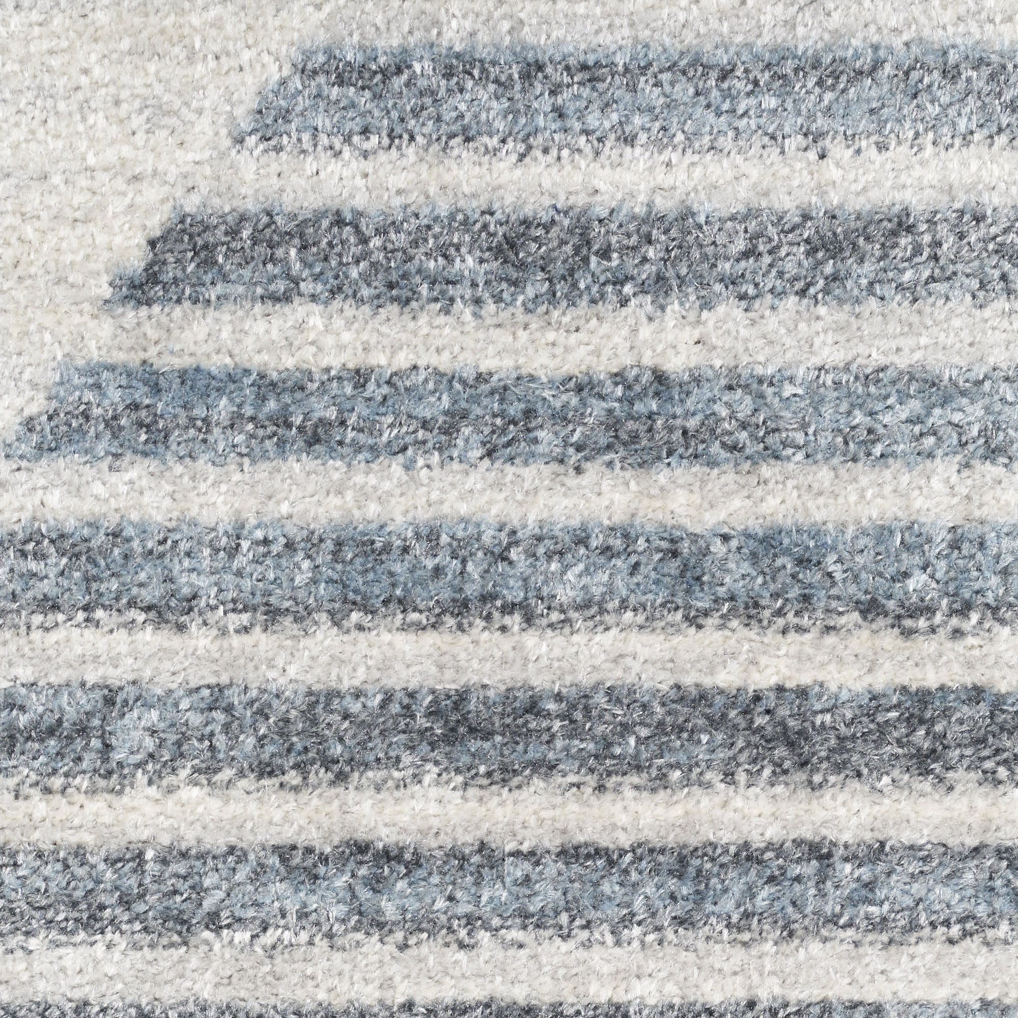 Nourison Astra Machine Washable 2' x 6' Ivory Blue Mid-Century Modern Indoor Rug