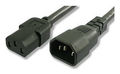 Power Cord Cable Cord Set 250 V 15 A 14 AWG 3 Conductor Black 25 ft. L