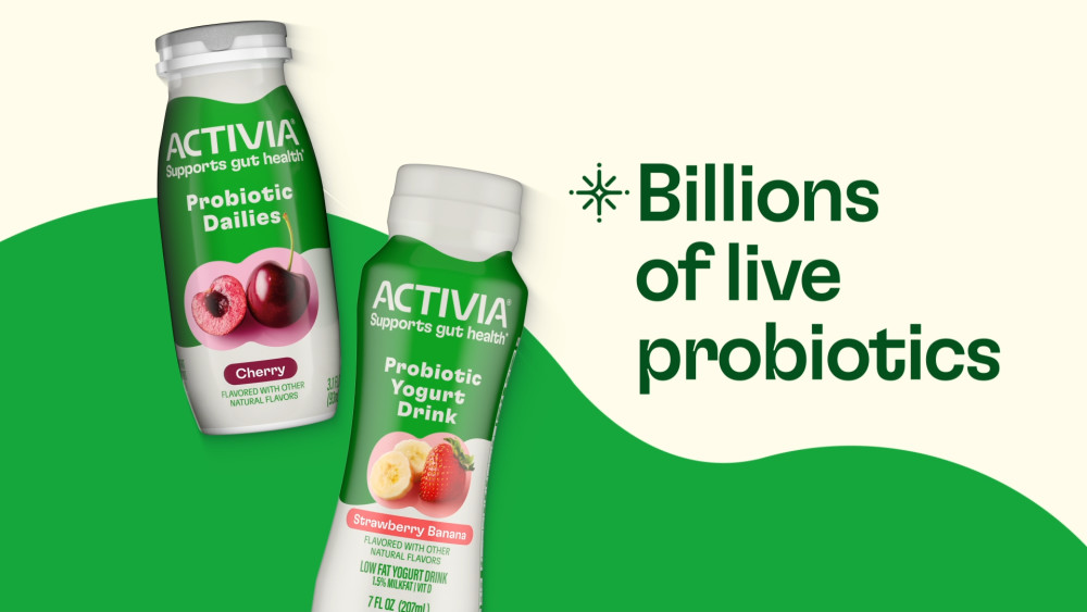 thumbnail video image 2 of Activia Probiotic Dailies Strawberry and Blueberry Low Fat Probiotic Yogurt Drinks, Helps Support Gut Health, 3.1 fl oz, 8 Count, 2 of 15