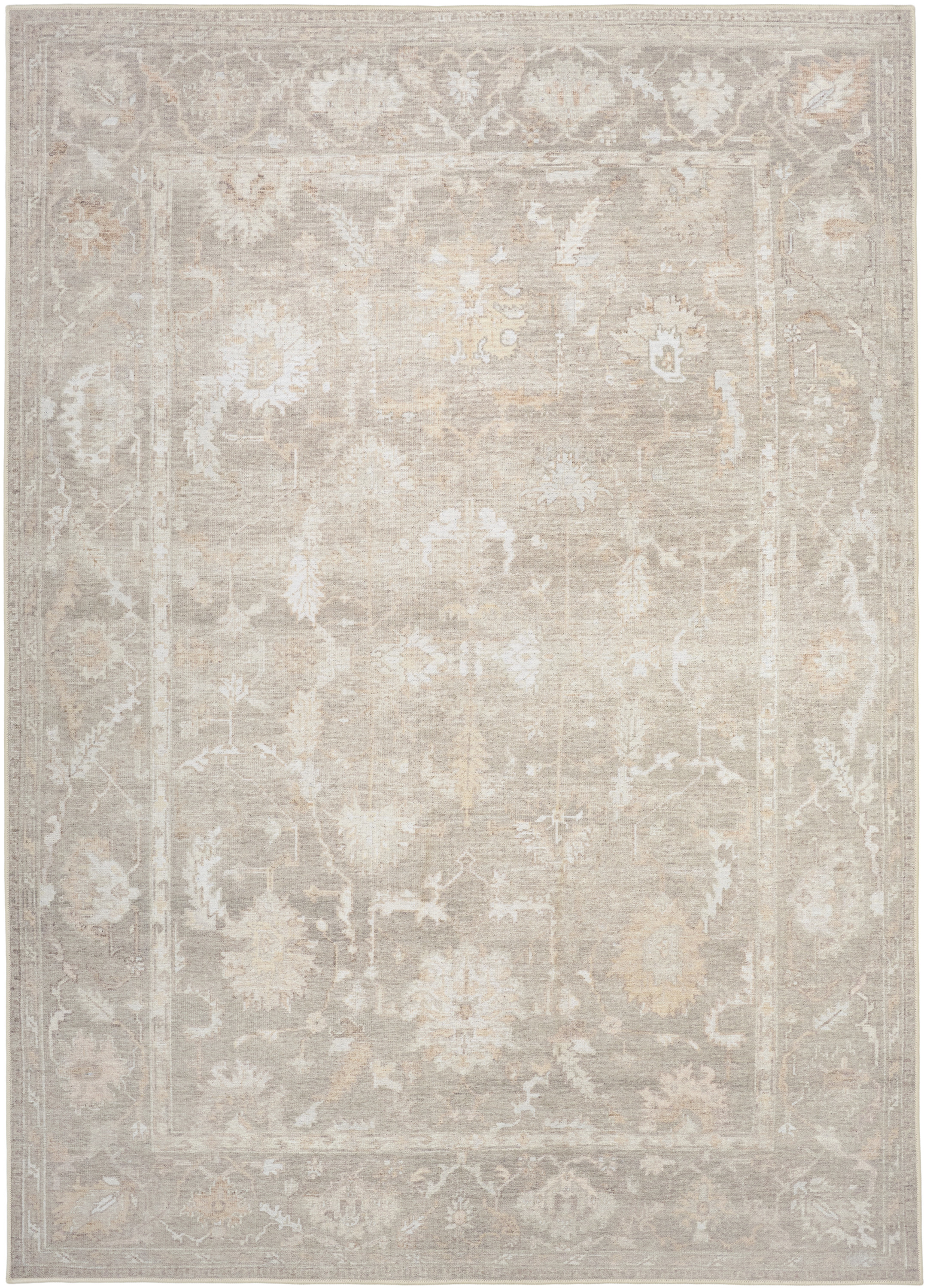 Nourison Vintage Washables 5'3" x 7'3" Grey Vintage Indoor Rug
