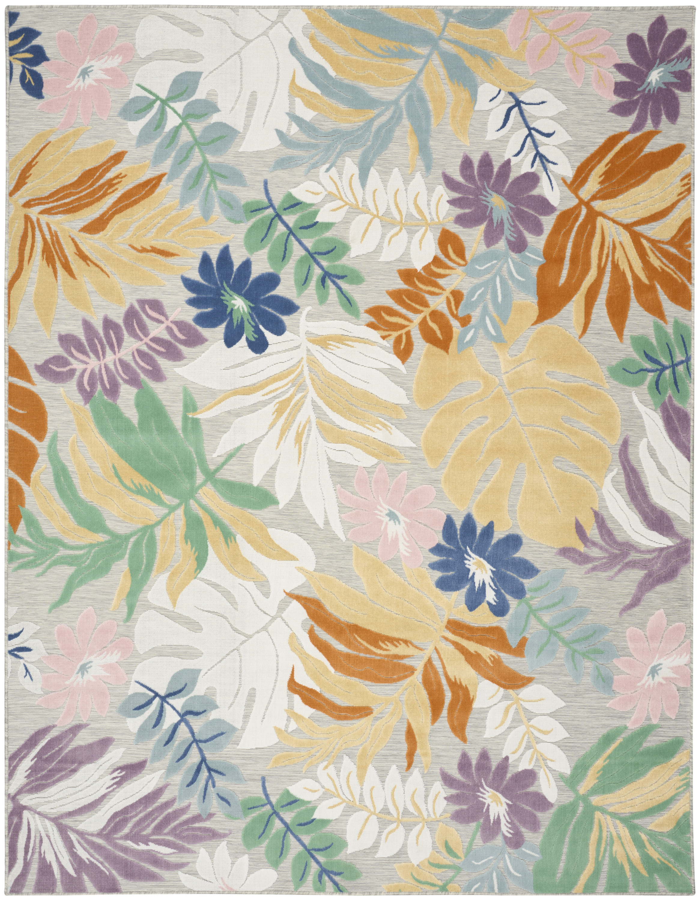 Nourison Suncoast 7'10" x 9'10" Multicolor Tropical Rug