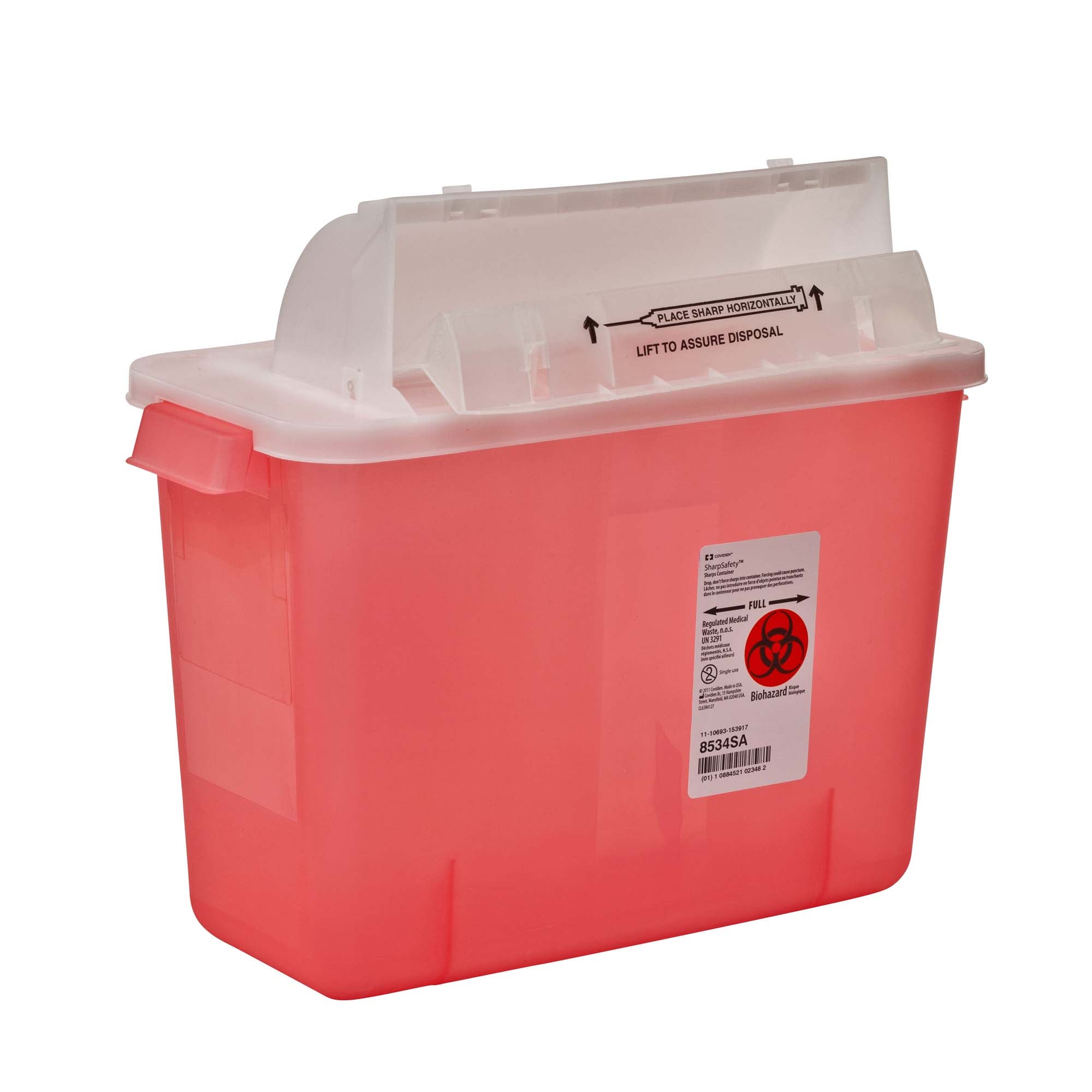 SharpStar™ In-Room™ Multipurpose Sharps Container, 2 Gal, 11.75 x 13.75 x 6 Inch