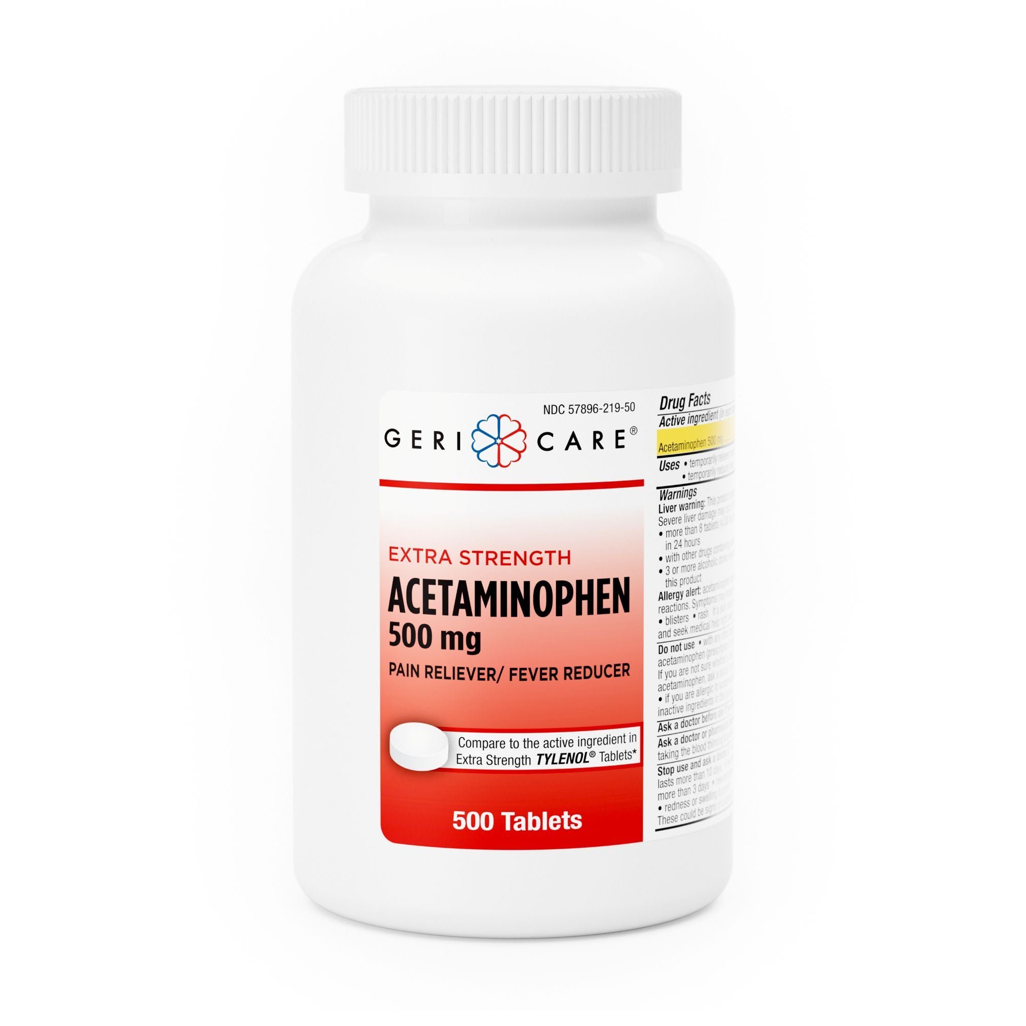 Geri-Care ACETAMINOPHEN, TAB 500MG (12BT/CS)
