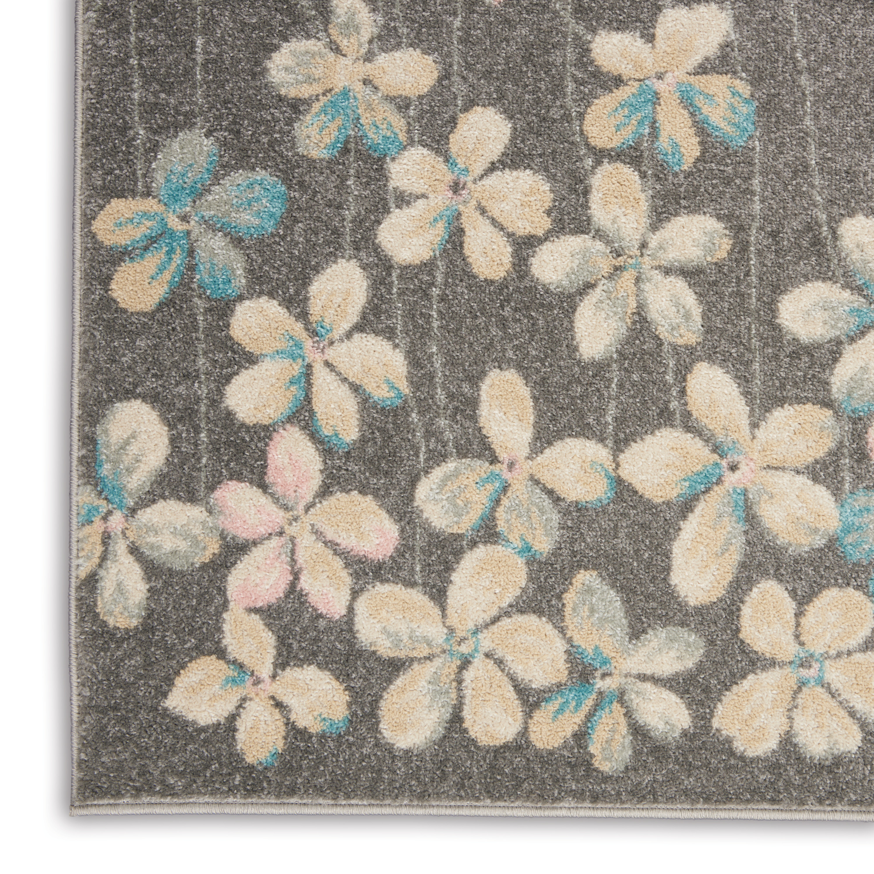 Nourison Tranquil 4' x 6' Grey Beige Contemporary Indoor Rug