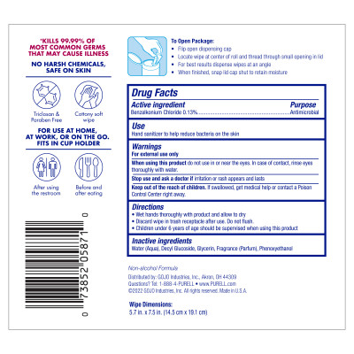 PURELL® Hand Sanitizing Wipes Clean Refreshing Scent
