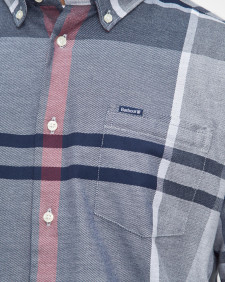 Dunoon Tailored Long-Sleeved Shirt Blue Granite