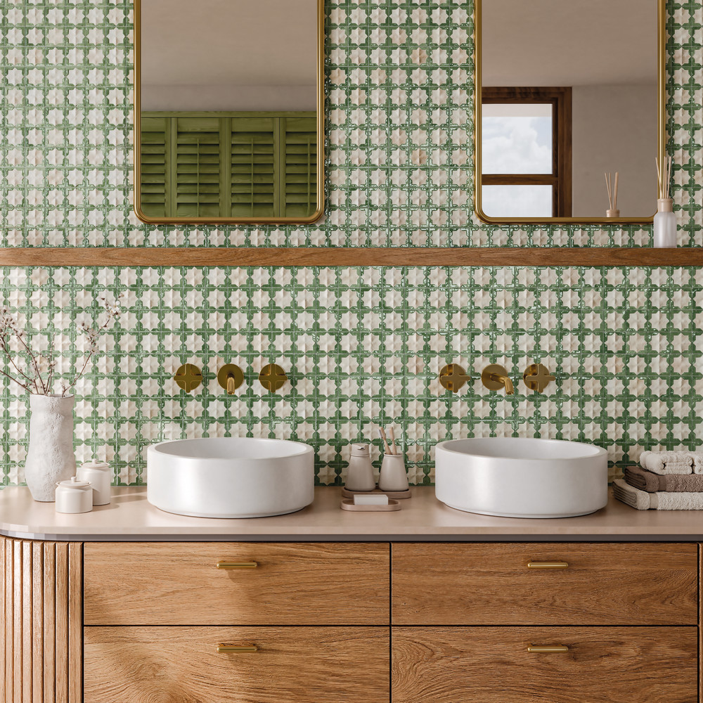 Tetuan Astre Arena Emerald 12-1/8 in. x 21-7/8 in. Porcelain Wall Tile