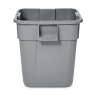 Rubbermaid Commercial, BRUTE, 28 gal, Resin, Gray, Square, Receptacle