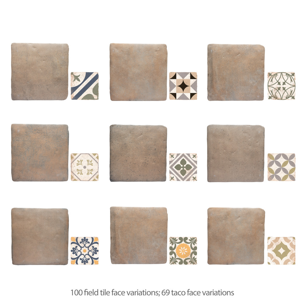 Benisa Marelle Teja with Aida Taco 11-7/8 in. x 17-3/4 in. Porcelain Floor and Wall Tile