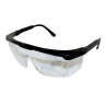 Impact, Pro-Guard 801 Series, Rachet Frame and Adjustable Temple, Clear Hard Coat Safety Glasses, Clear/Black