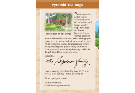 Front Box of Charleston Tea Garden Cinnamon Spice Tea 12 teabags per box