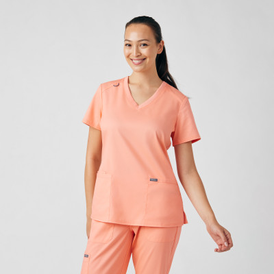 Landau ProFlex Women&#8216;s 3-Pocket V-Neck Scrub Top-Landau
