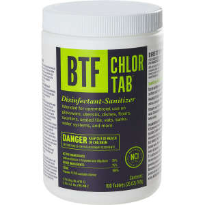 National Chemicals, BTF Chlor-Tab Sanitizer, 100 Tablets/Bottle