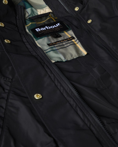Una Showerproof Parka Black/Ancient Tartan