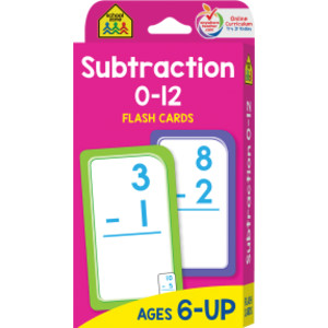 Subtraction 0-12 Flash Cards