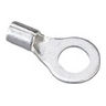 Ring Terminal, Brass, Tin Plated, 12 to 10 AWG, 1-Hole, Non-Insulated, Butted Seam Barrel, 10 in. Stud, 0.77 L x 0.37 in. W