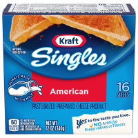 Kraft Singles American Cheese Slices 12 oz Package (16 Slices)