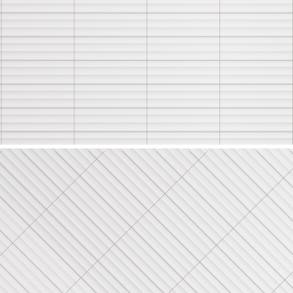 Crown Heights Maori Matte White 2-5/8 in. x 7-7/8 in. Ceramic Wall Tile