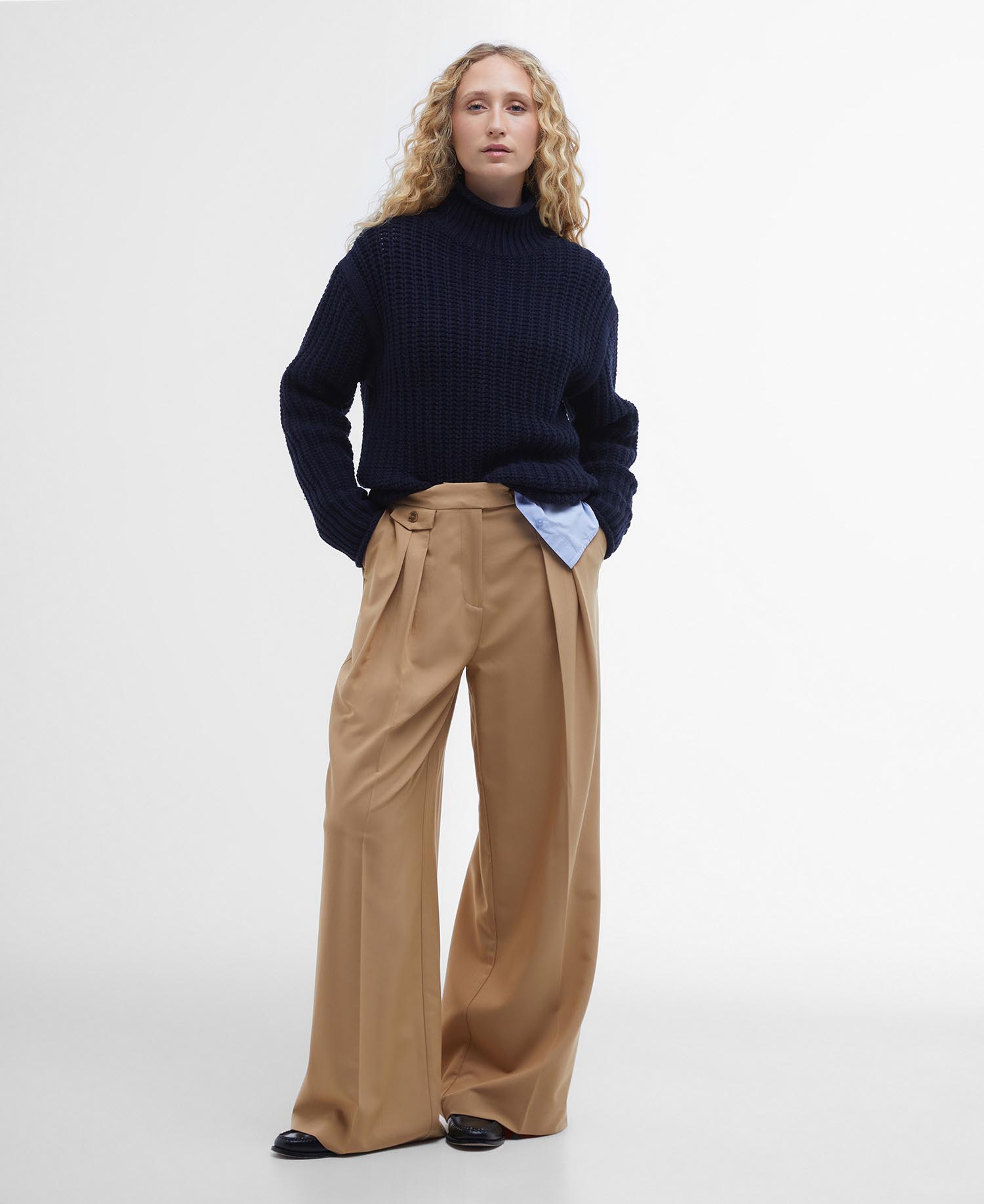 Maglione Rockliffe a collo alto con risvolto image number 1