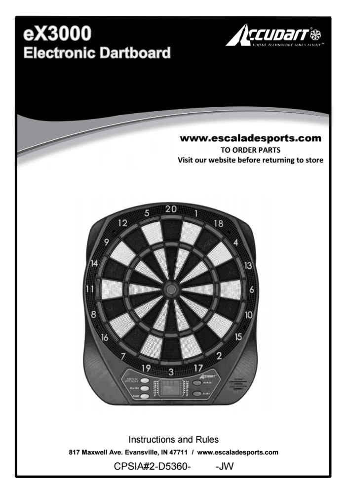 Accudart Electronic Dartboard 21 Games with LCD Display