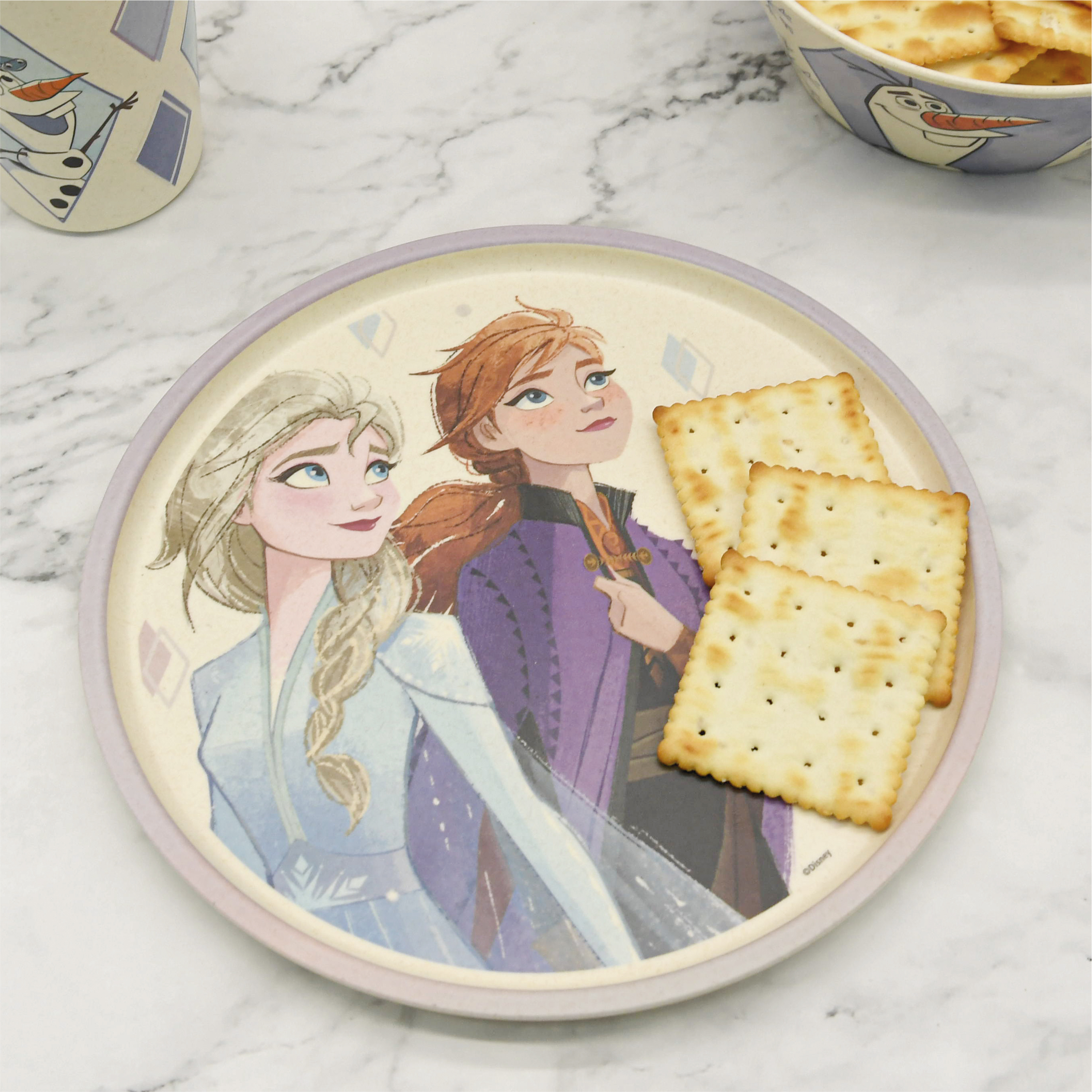 Disney Frozen 2 Movie Kids 3-piece Dinnerware Set, Anna and Elsa, 3-piece set slideshow image 6 Disney Frozen 2 Movie Kids 3-piece Dinnerware Set, Anna and Elsa, 3-piece set slideshow image 6