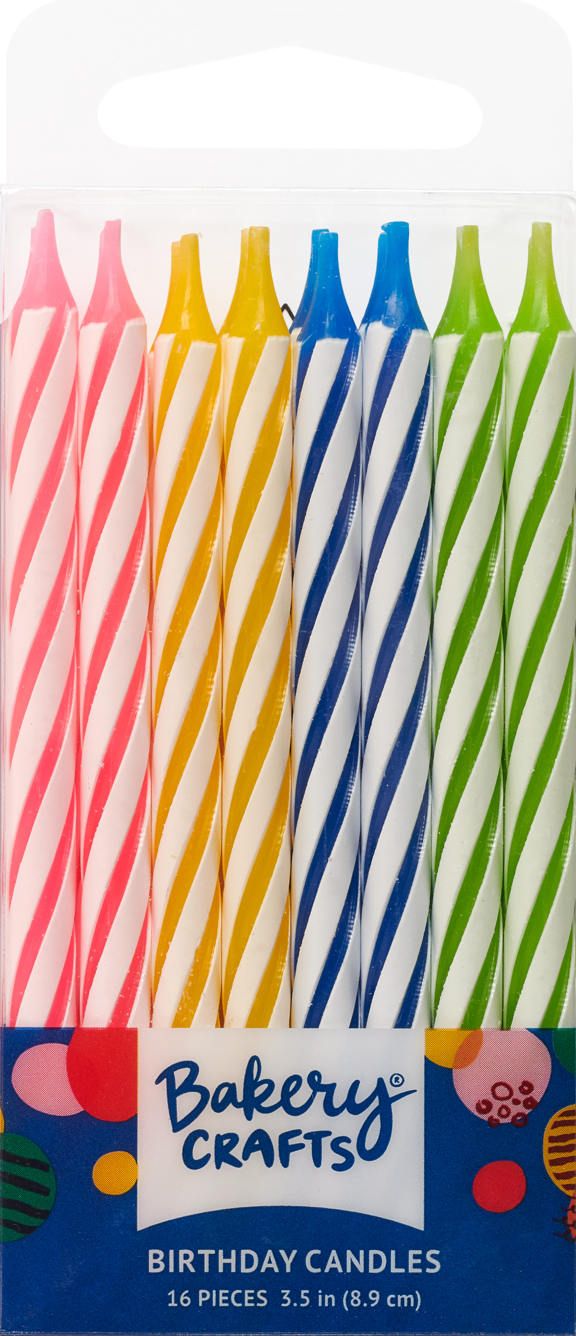 Assorted Spiral Candles DecoPac