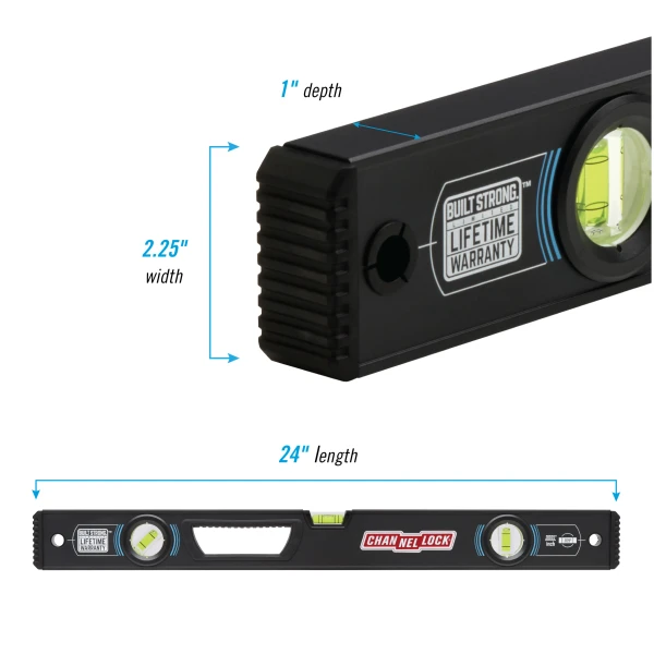 5200-0024 24-inch Professional-Grade Aluminum Box Level