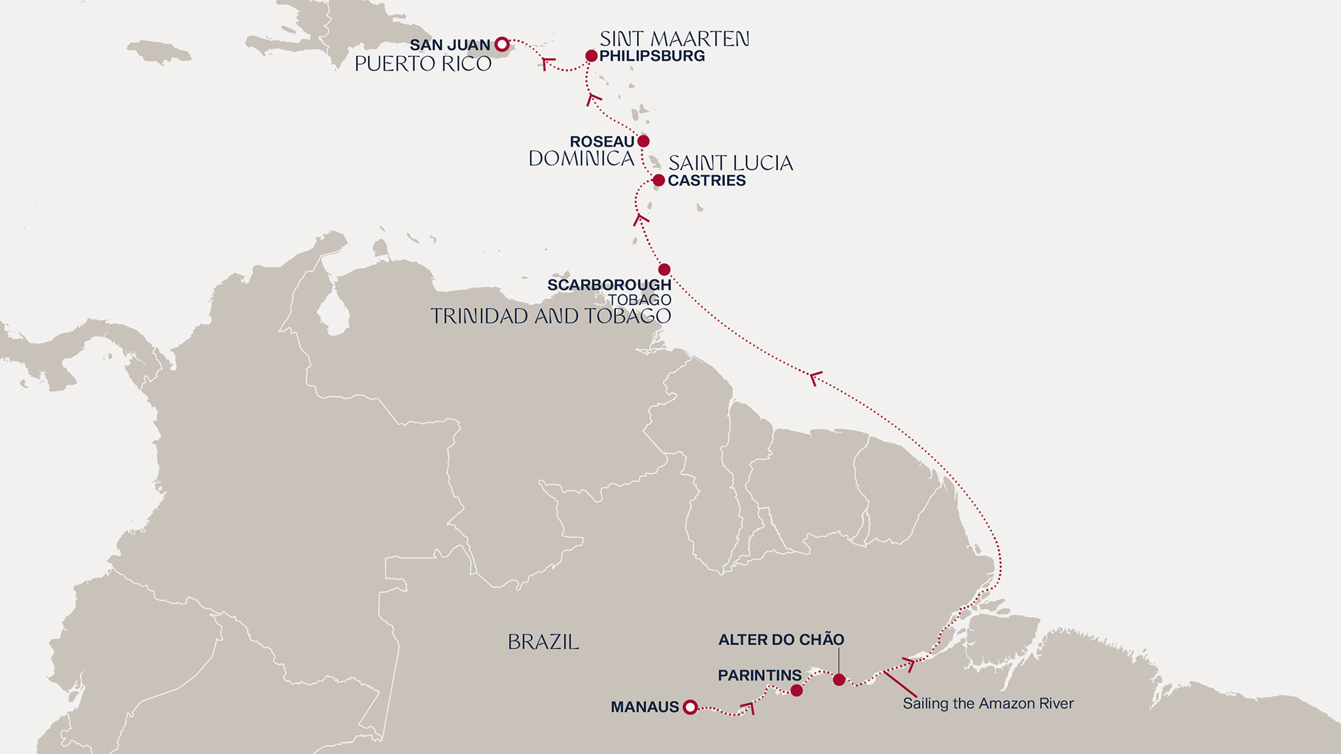 Itinerary map