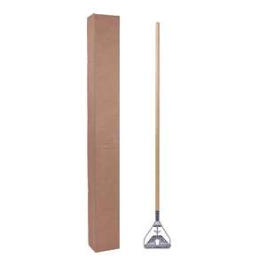 Boardwalk, Quick Change Metal Head Wooden Mop Handle, 62", Natural