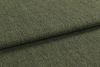 Olive-green textured upholstery fabric, folded once creating an overlapping edge; tightly woven, slightly napped surface; photographed in a close-up, evenly lit studio setting emphasizing texture.