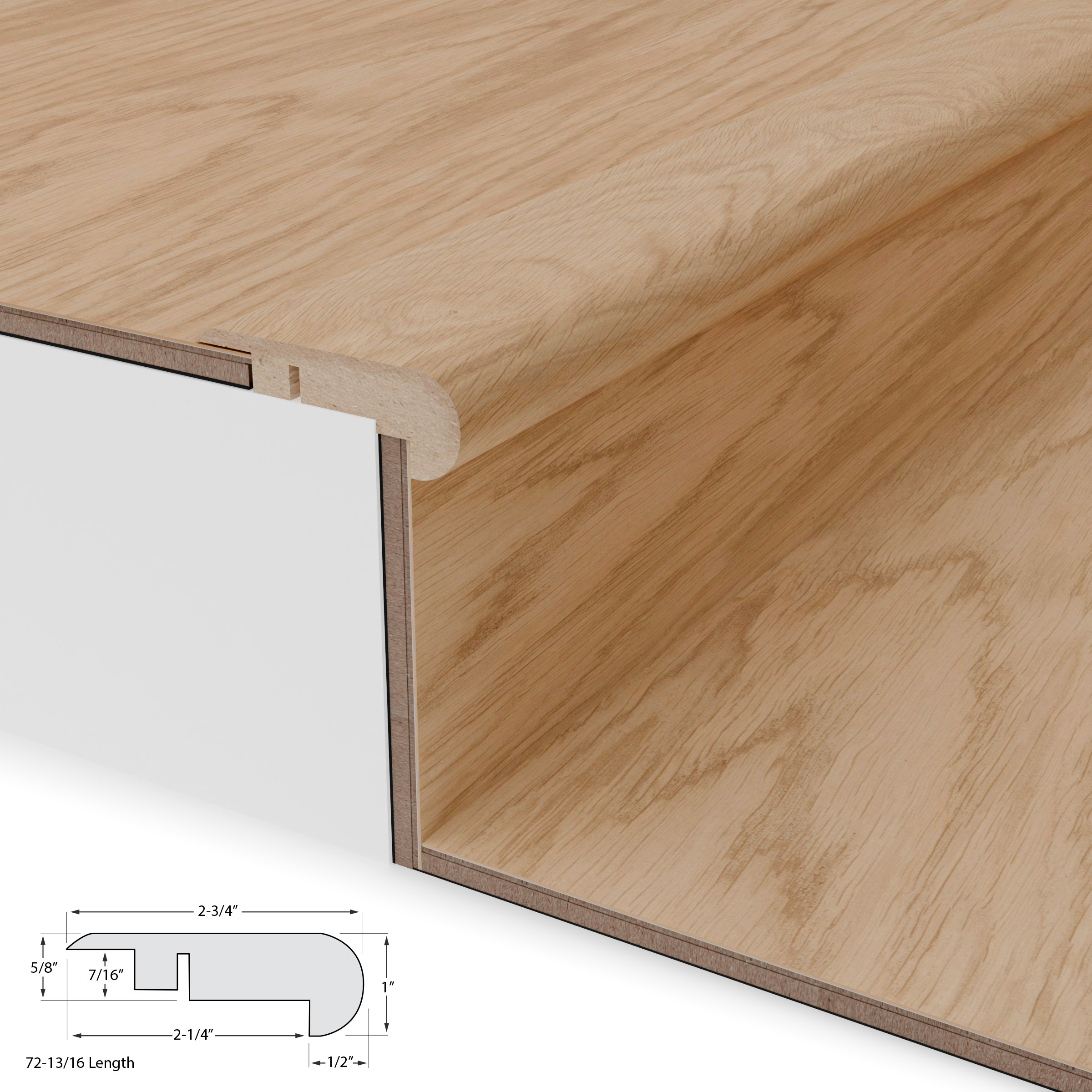 Seabright Stair Nosing Overlap 12mm view 3
