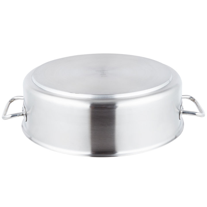 12-quart Intrigue® stainless steel brazier with natural finish