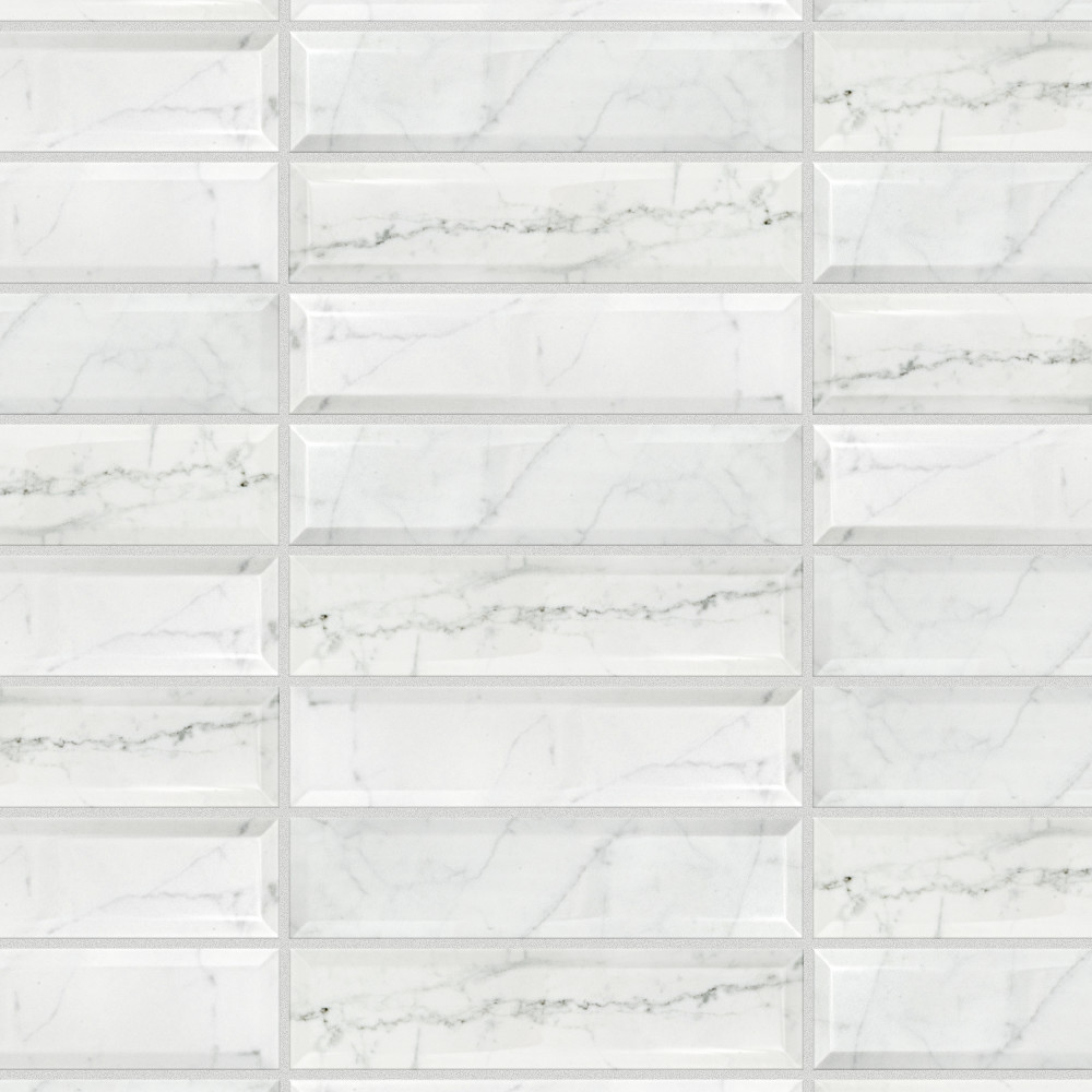 Classico Carrara Glossy Metro 3x12 Square Ceramic Wall Only Digital Pattern