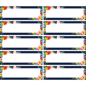 Wildflowers Magnetic Labels Accents, Pack of 20