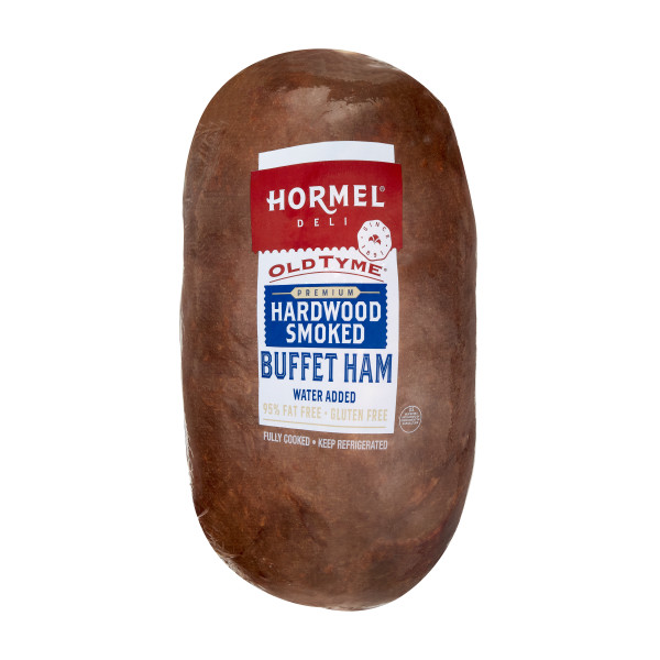 OLD TYME(r) Hardwood Smoked Premium Buffet Ham, Water Added, 3 pc . C1CB - Front Center Inner Pack (Hi Res)