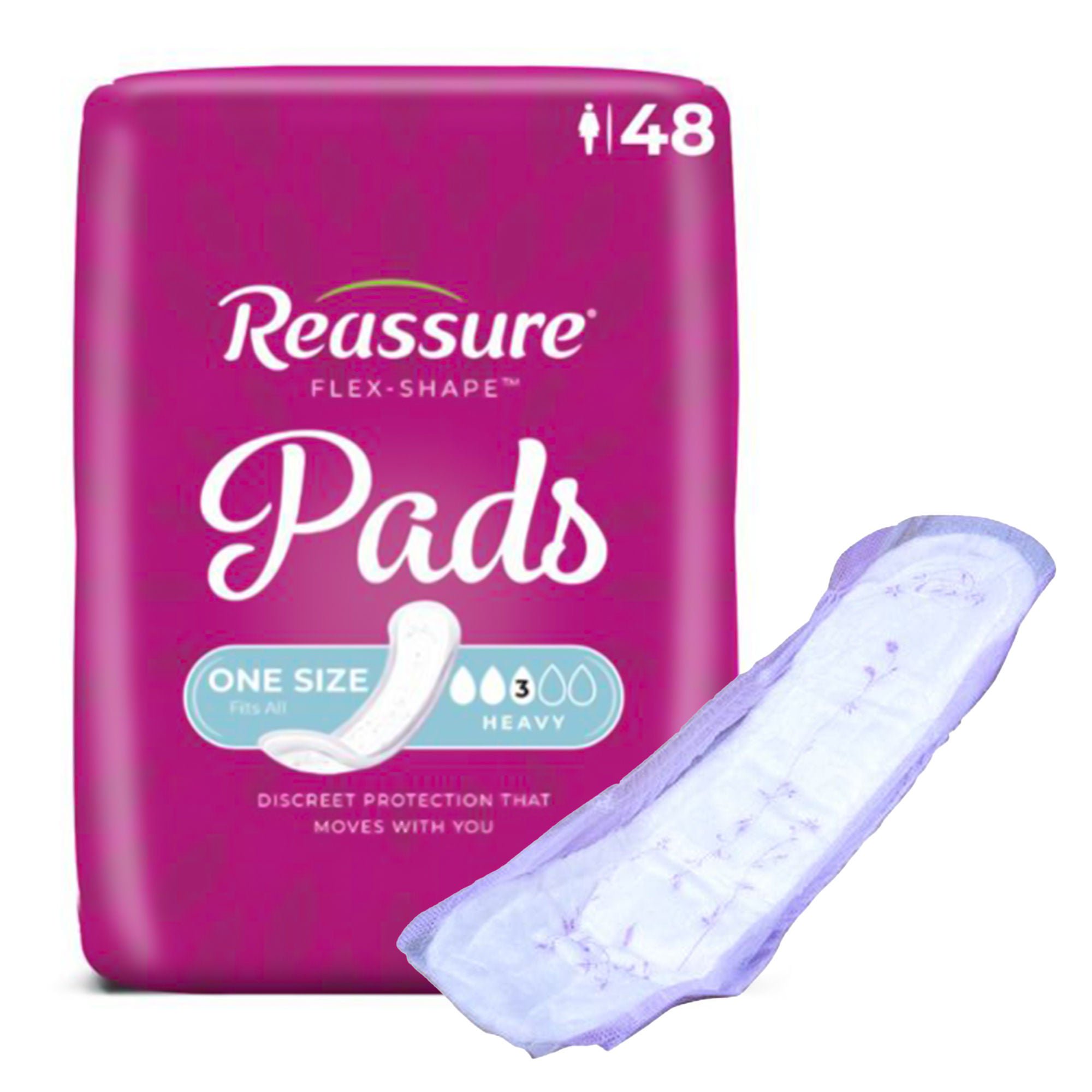 Reassure® Flex-Shape Pad™ for Heavy Incontinence, One Size Fits Most