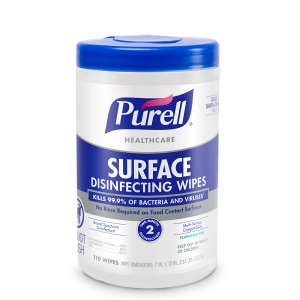 Gojo, PURELL® Healthcare Surface Disinfecting Wipes  ,  110 Wipes/Container